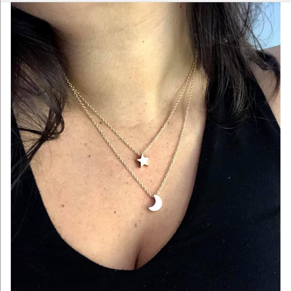 Boutique Star and Moon Layered Necklace